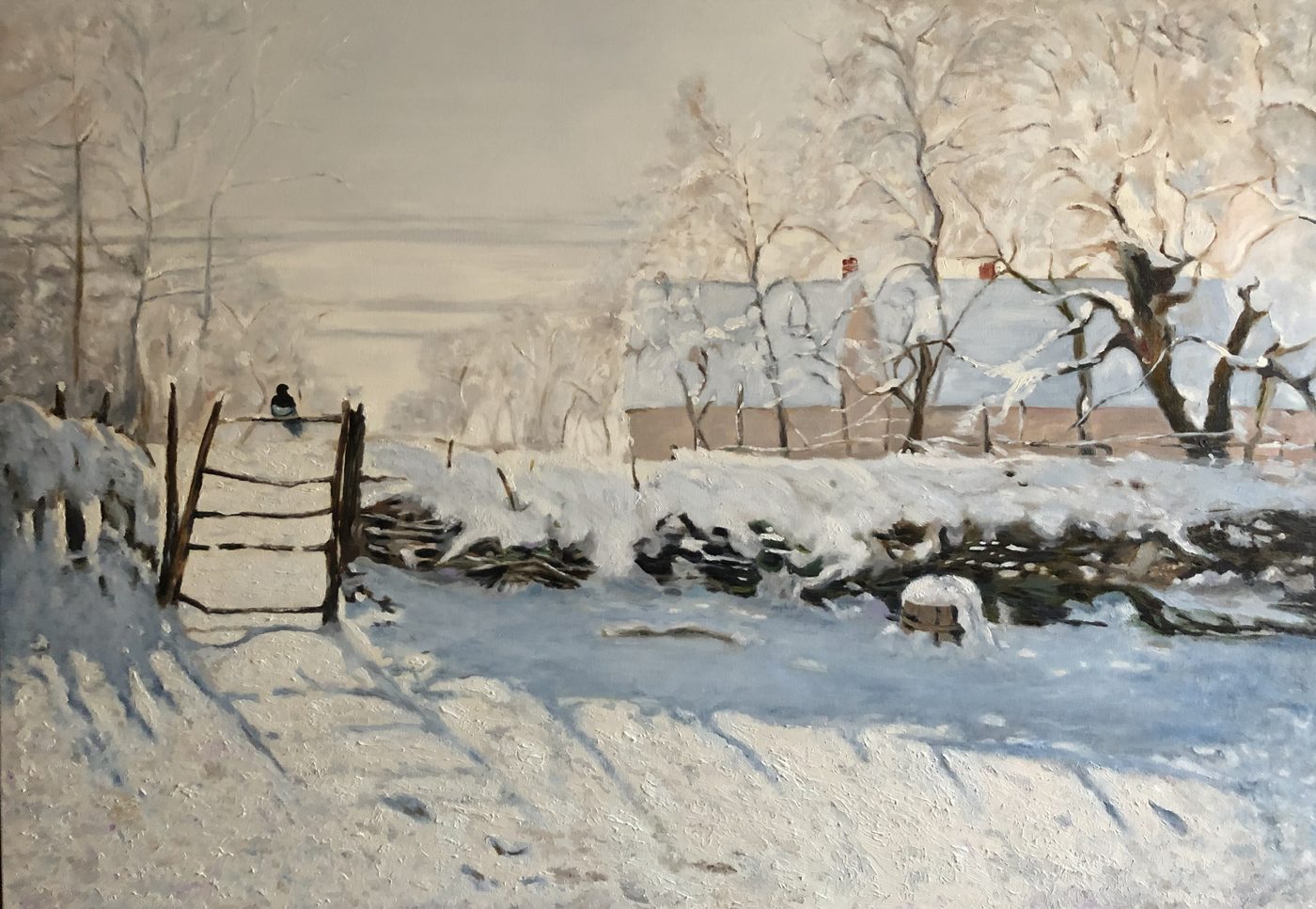 La Pie, copie de Monet (1869) par Bruno Leprêtre