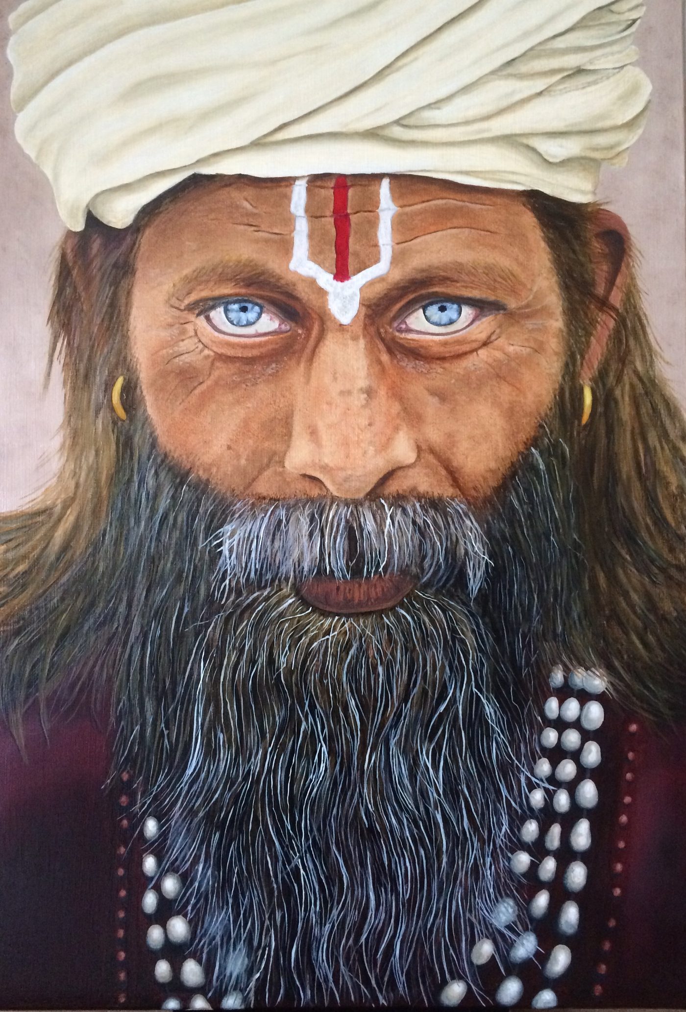 Création originale de Bruno Leprêtre — portrait d'un sadhu