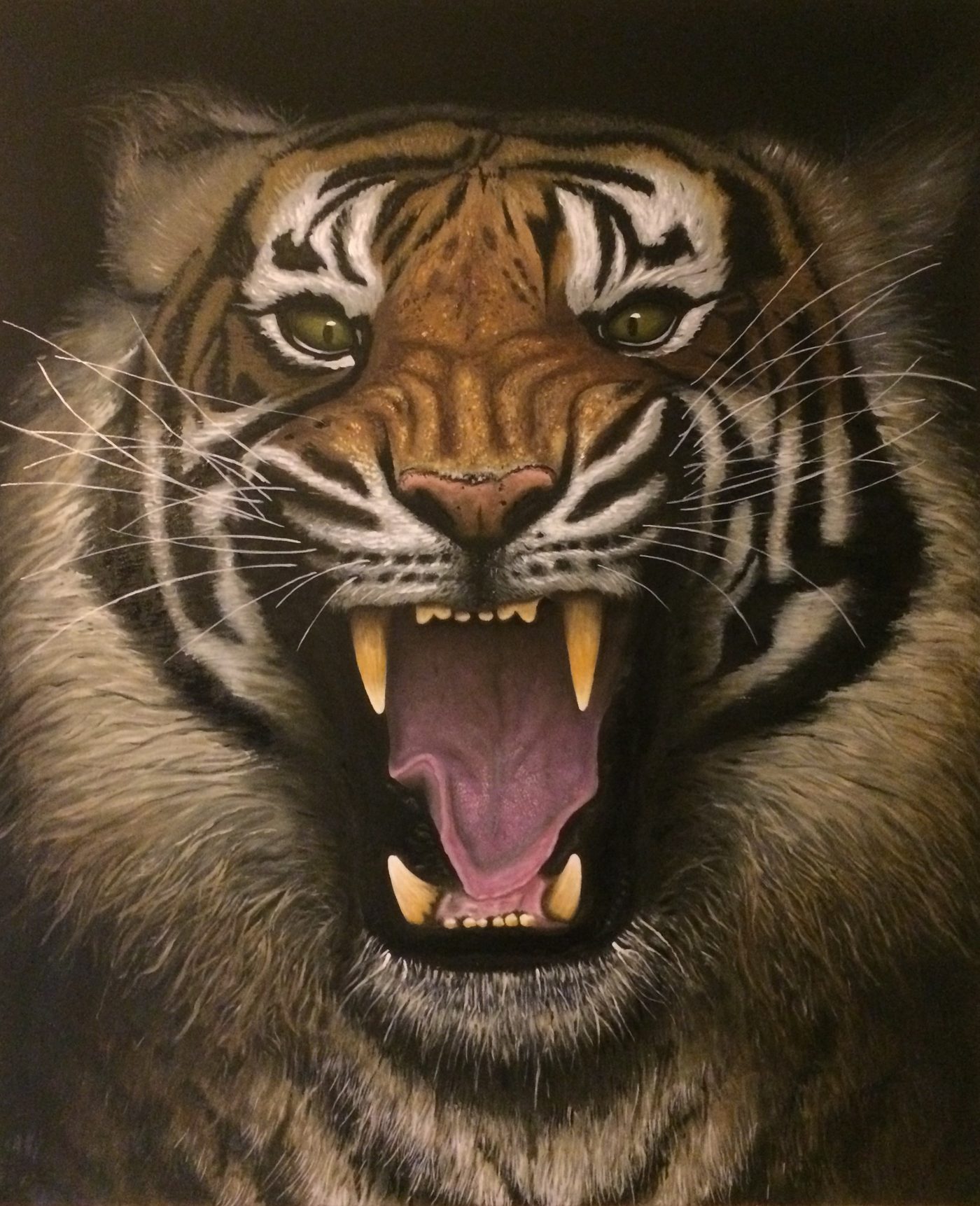 Création originale de Bruno Leprêtre — portrait de tigre