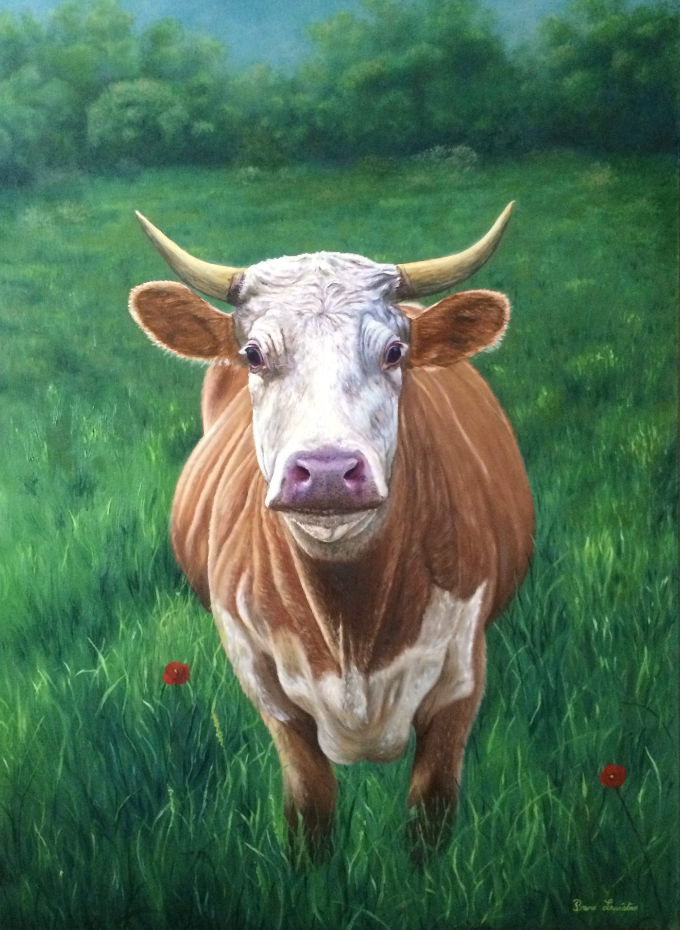 Création originale de Bruno Leprêtre — vache dans un pré