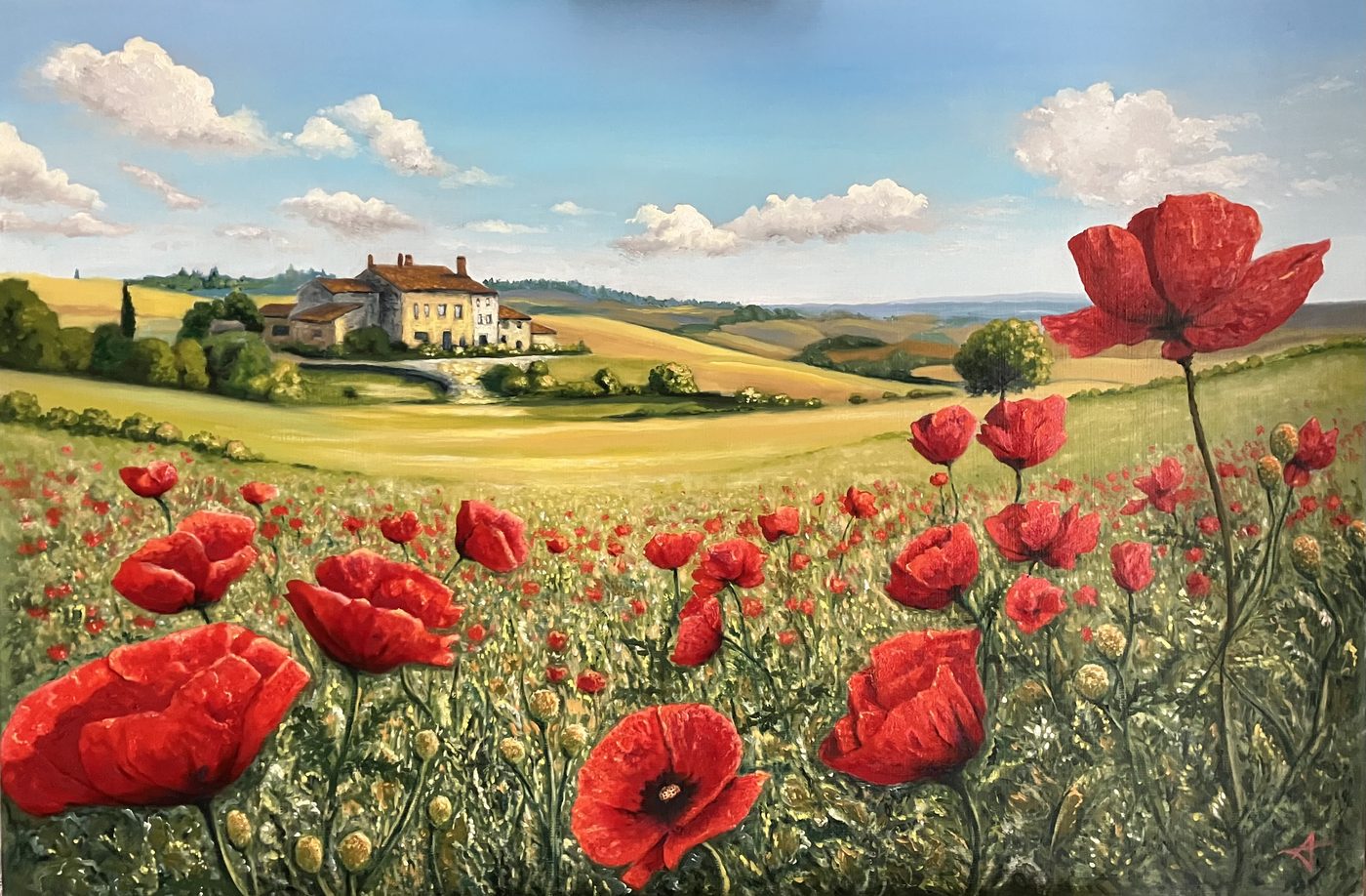 Création originale de Bruno Leprêtre — champ de coquelicots