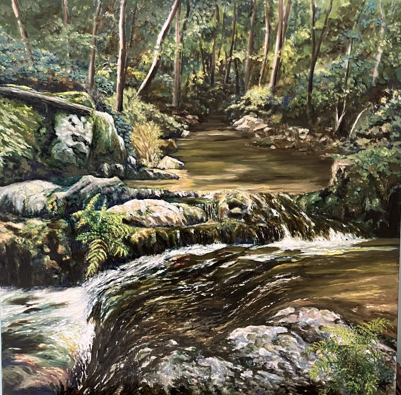 Création originale de Bruno Leprêtre — cascade en sous-bois